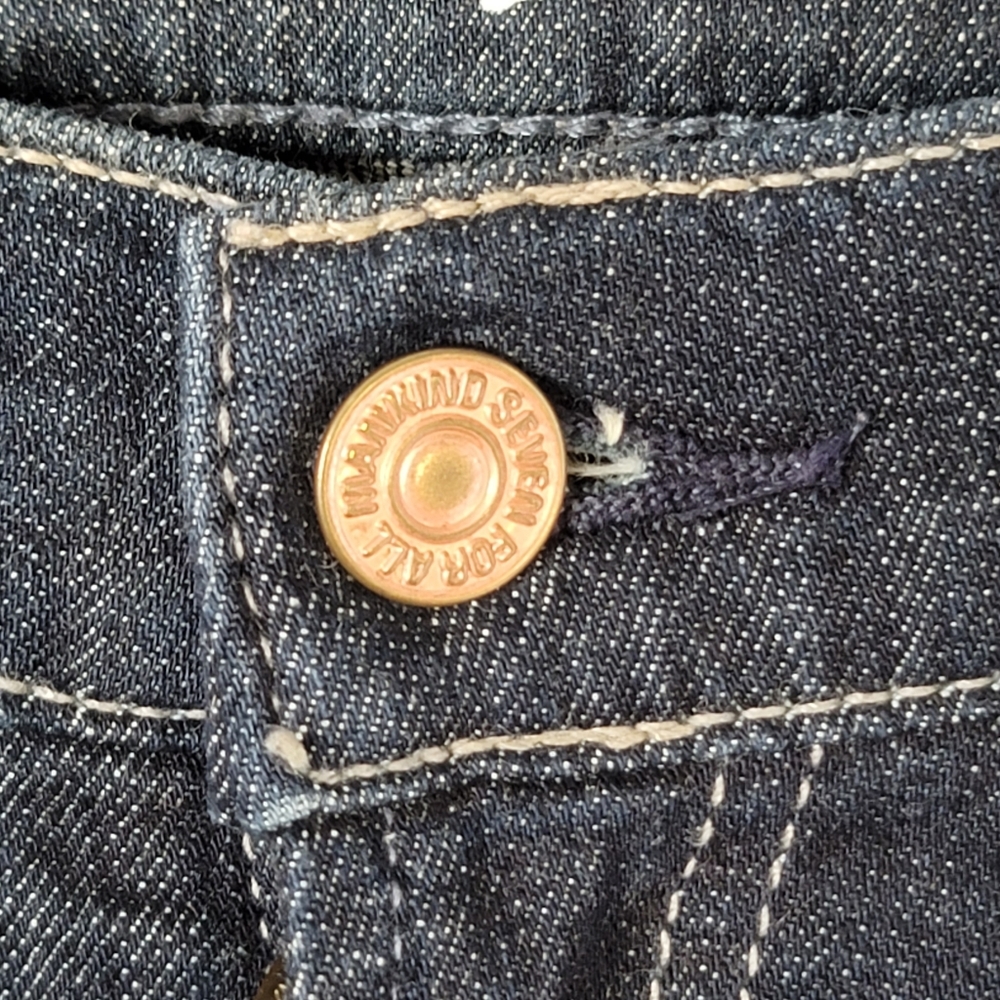 7 For All Man Kind Boot Cut Dark Wash Denim Women's Size 28 - Picture 4 of 13